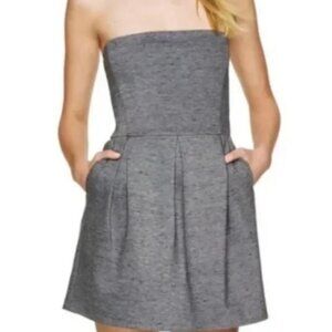 Wilfred Harmonie Strapless Grey Tube Mini Dress Sz 6
